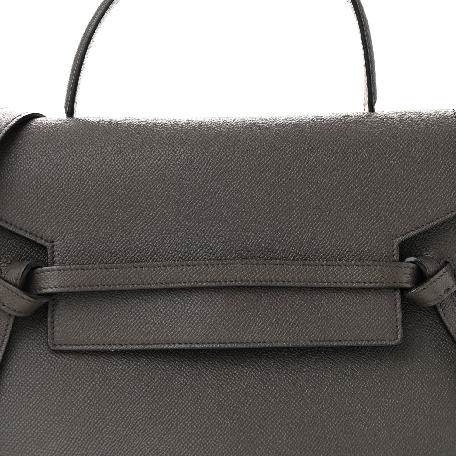 Grained Calfskin Mini Belt Bag Grey