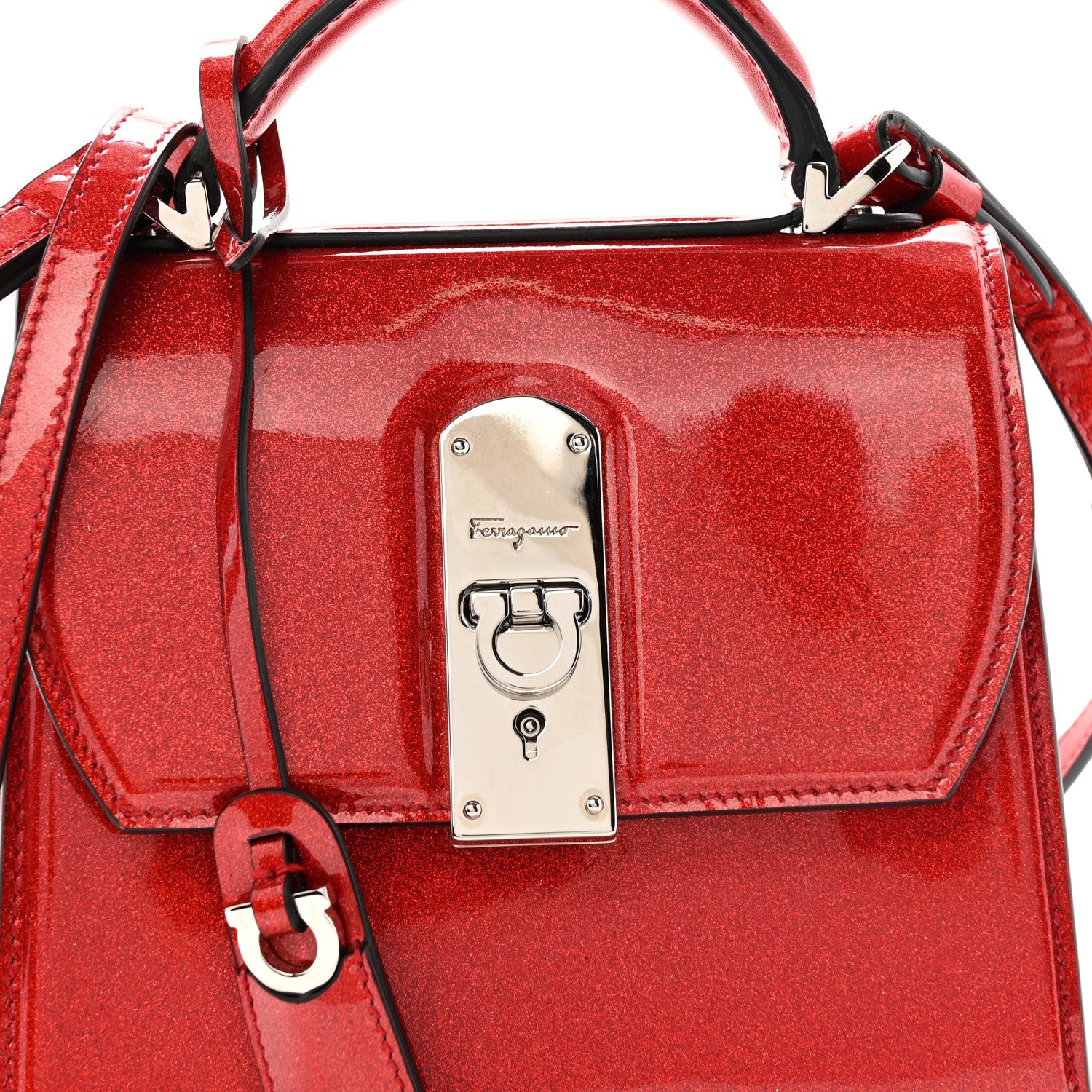 Glitter Patent Mini Boxyz Red