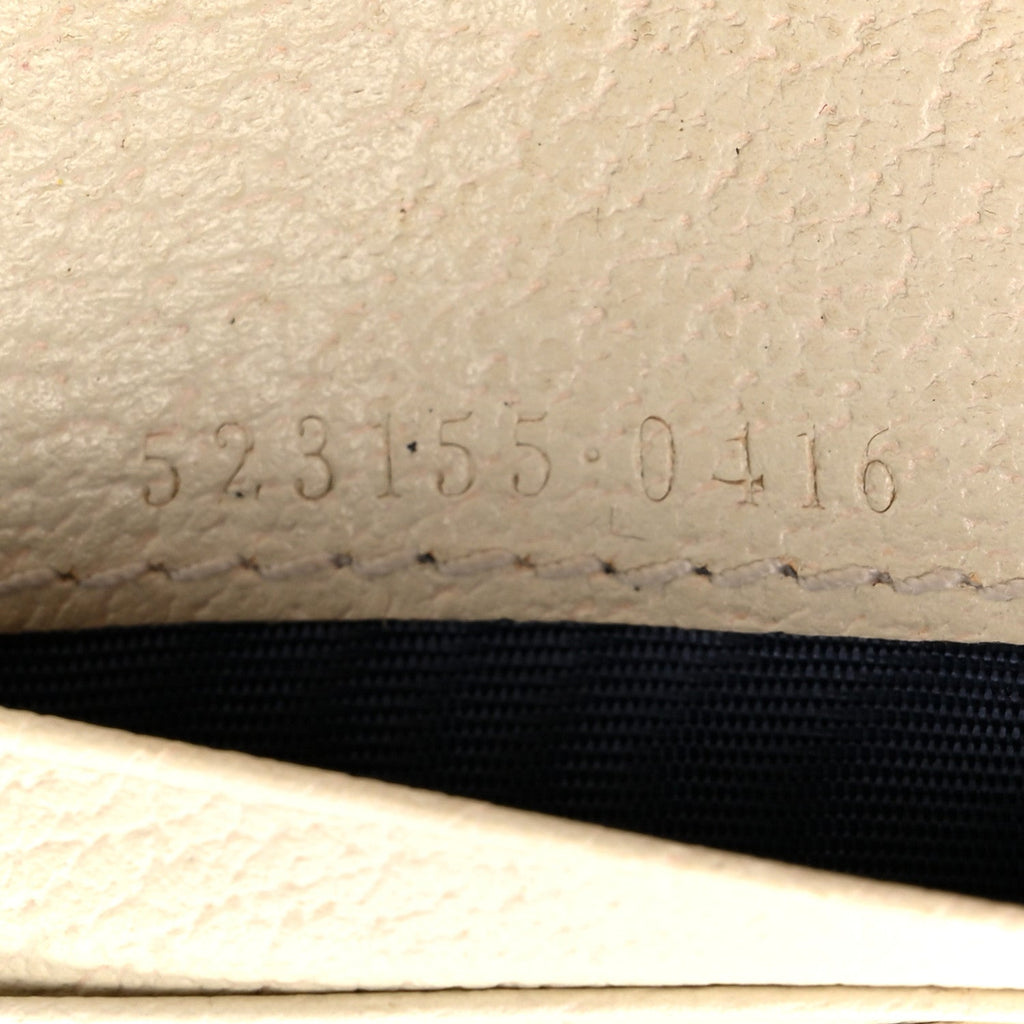 Textured Calfskin Web Ophidia  Case Mystic White