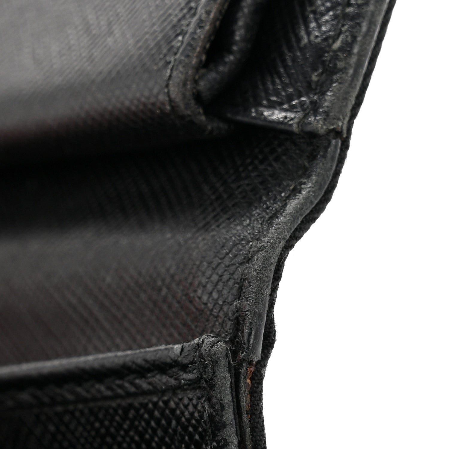 Tessuto Nylon Tri-Fold Compact Wallet  Black