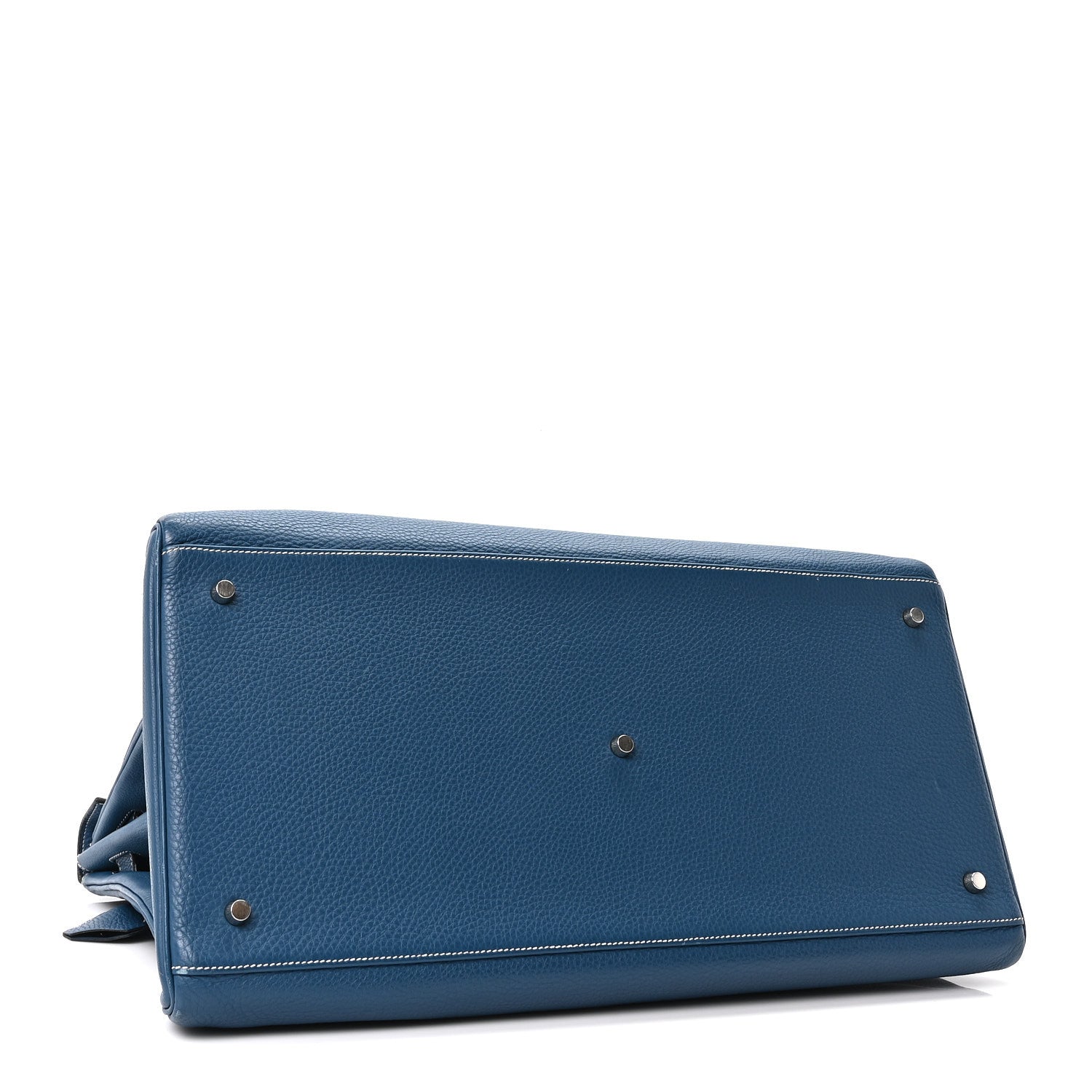 Taurillon Clemence Voyage Kelly 50  Bleu Agate