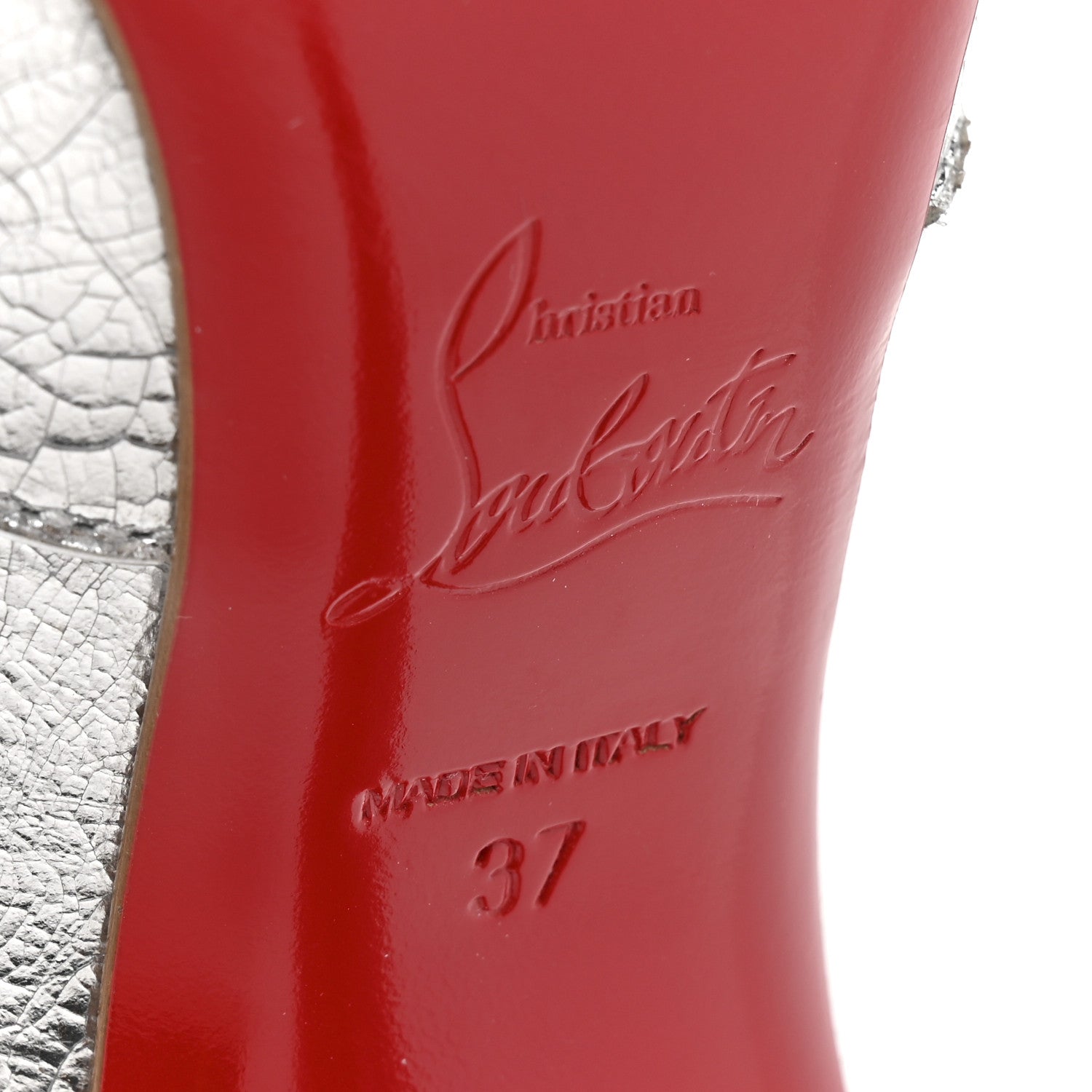 Metallic Calfskin Bootytiang Western 100 Boots 37 Silver