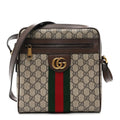 GG Supreme Monogram Web Small Ophidia Messenger Bag Brown