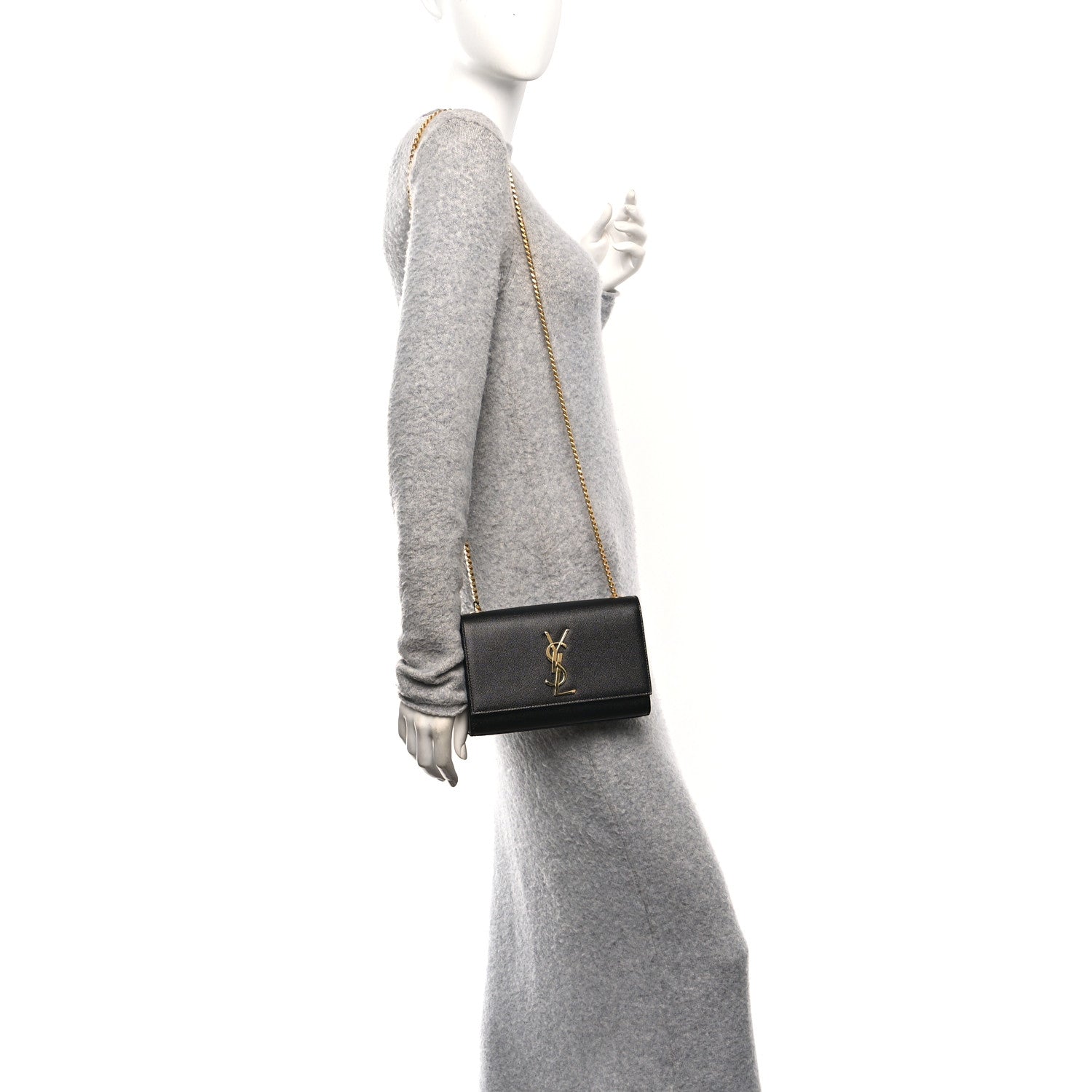 Grain De Poudre Small Monogram Kate Satchel Black