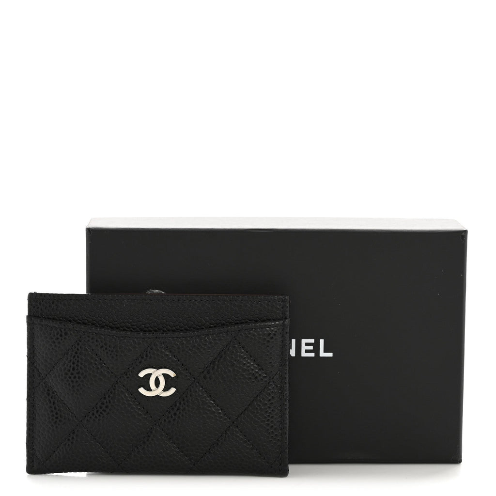 Caviar Quilted  Holder Black