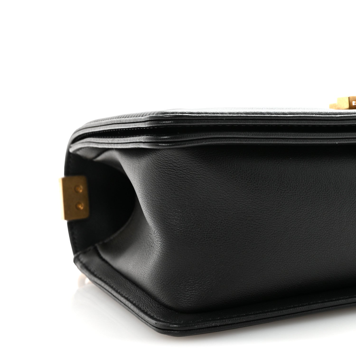 Calfskin Quilted Medium Boy Flap Black