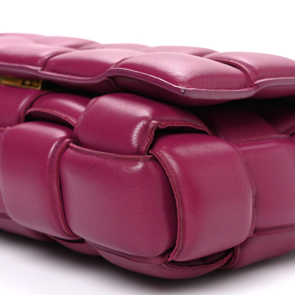 Nappa Maxi Intreccio Padded Cassette Crossbody Bag Cinnabar