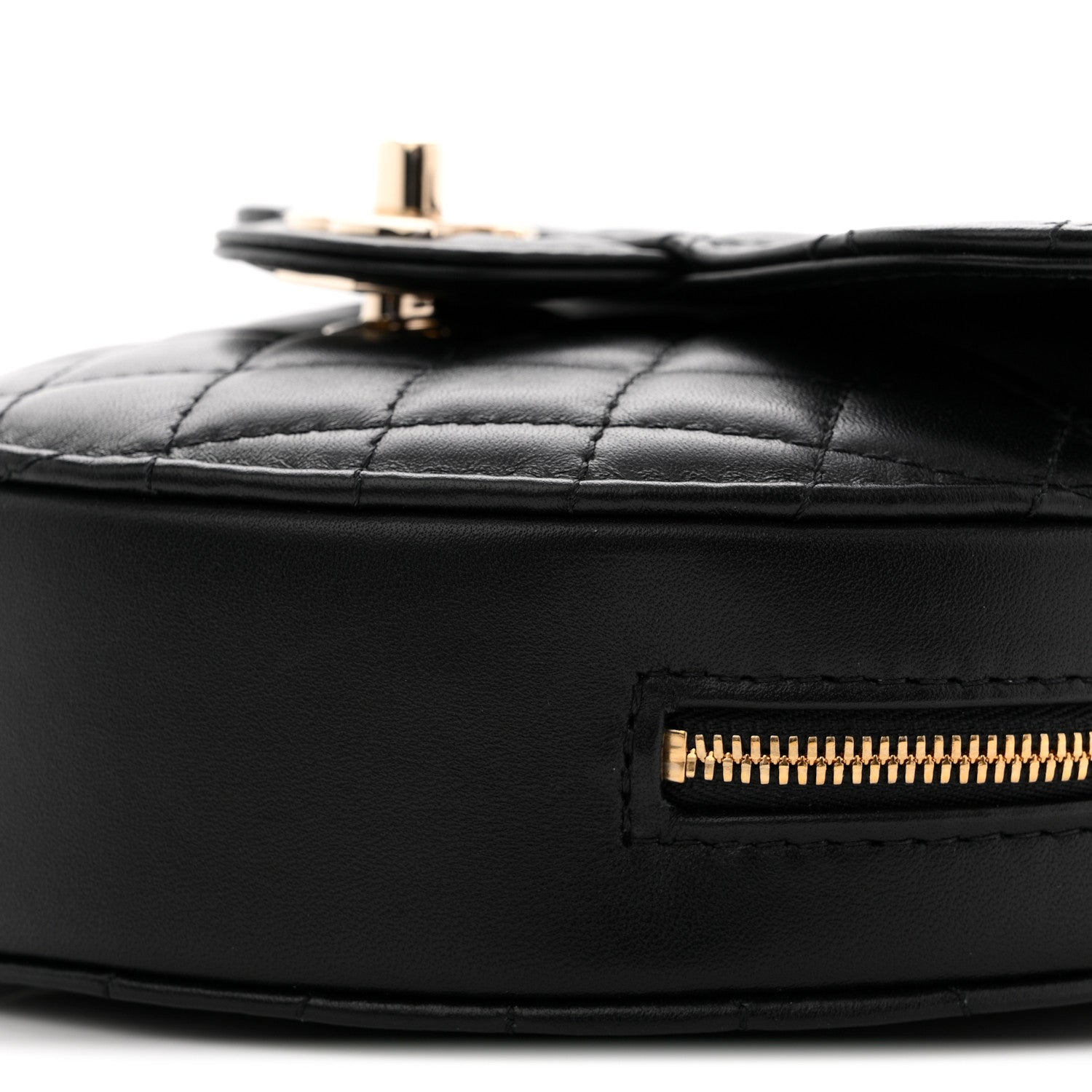 Lambskin Quilted CC In Love Heart Bag Black