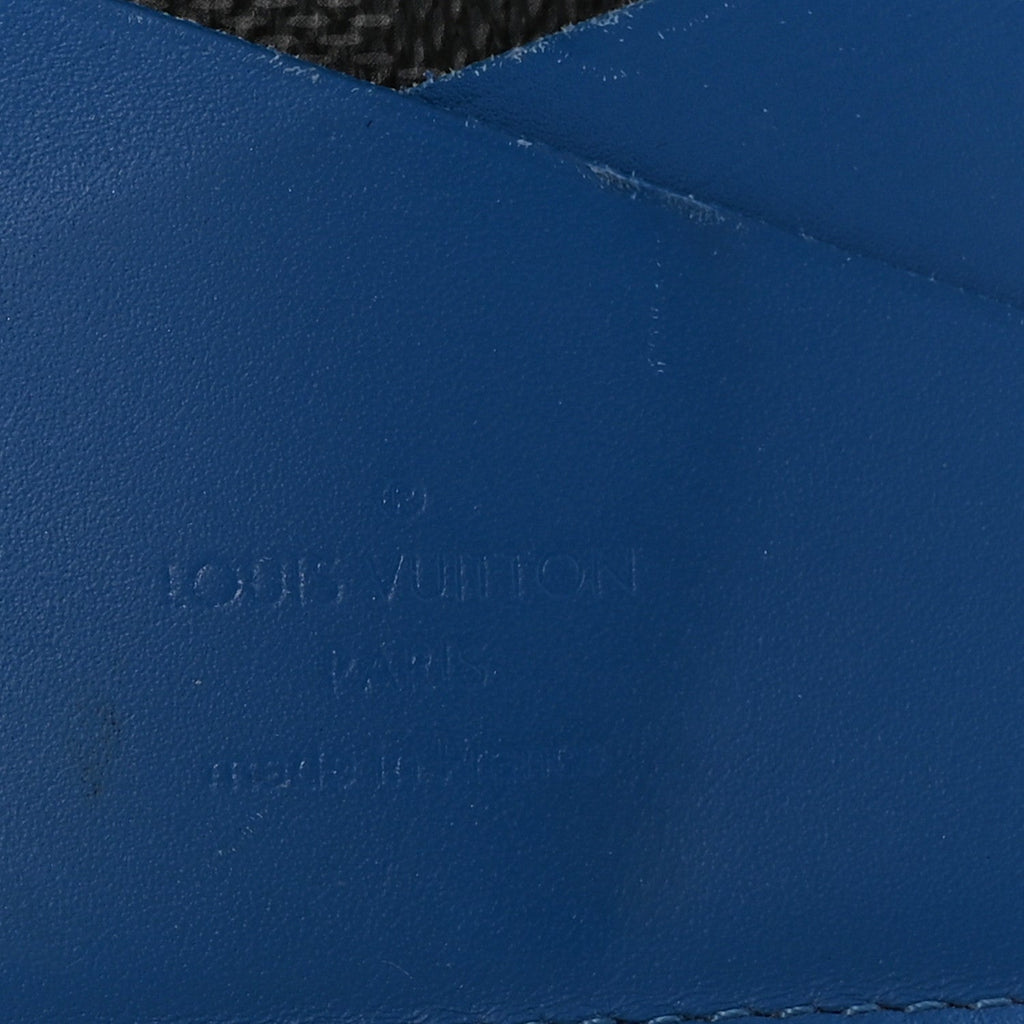 Damier Graphite Pocket Organizer Bleu Neon