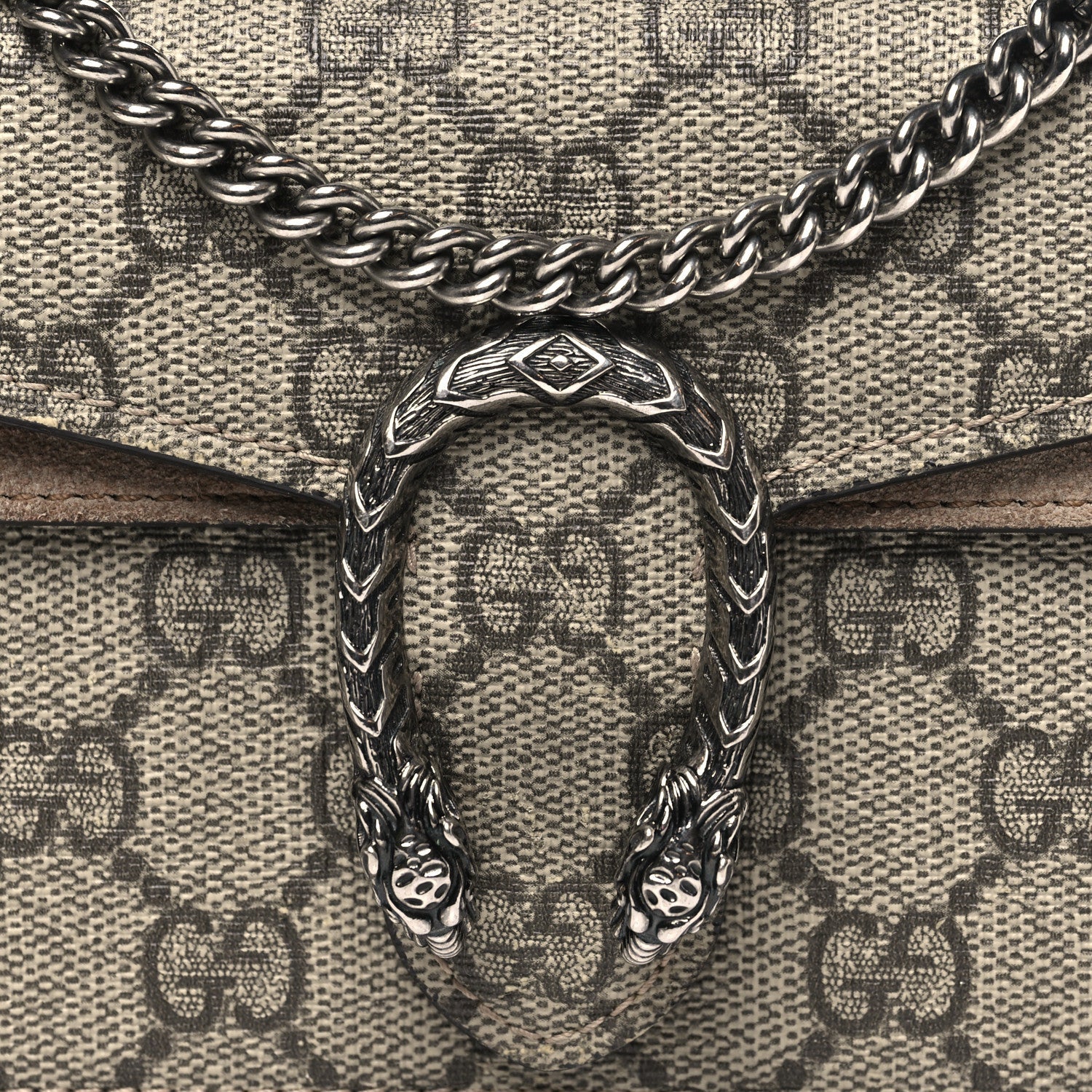 GG Supreme Monogram Super Mini Dionysus Shoulder Bag Taupe