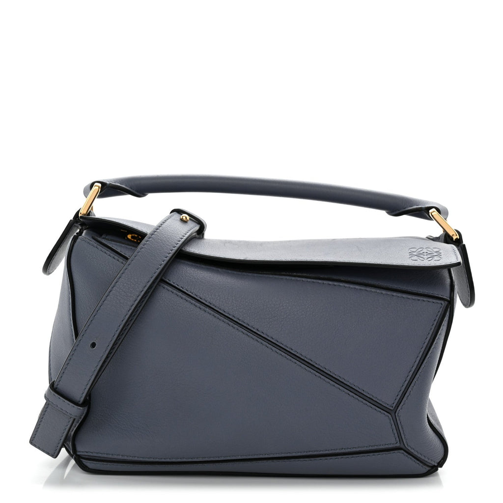 Calfskin Small Puzzle Bag Atlantic Blue