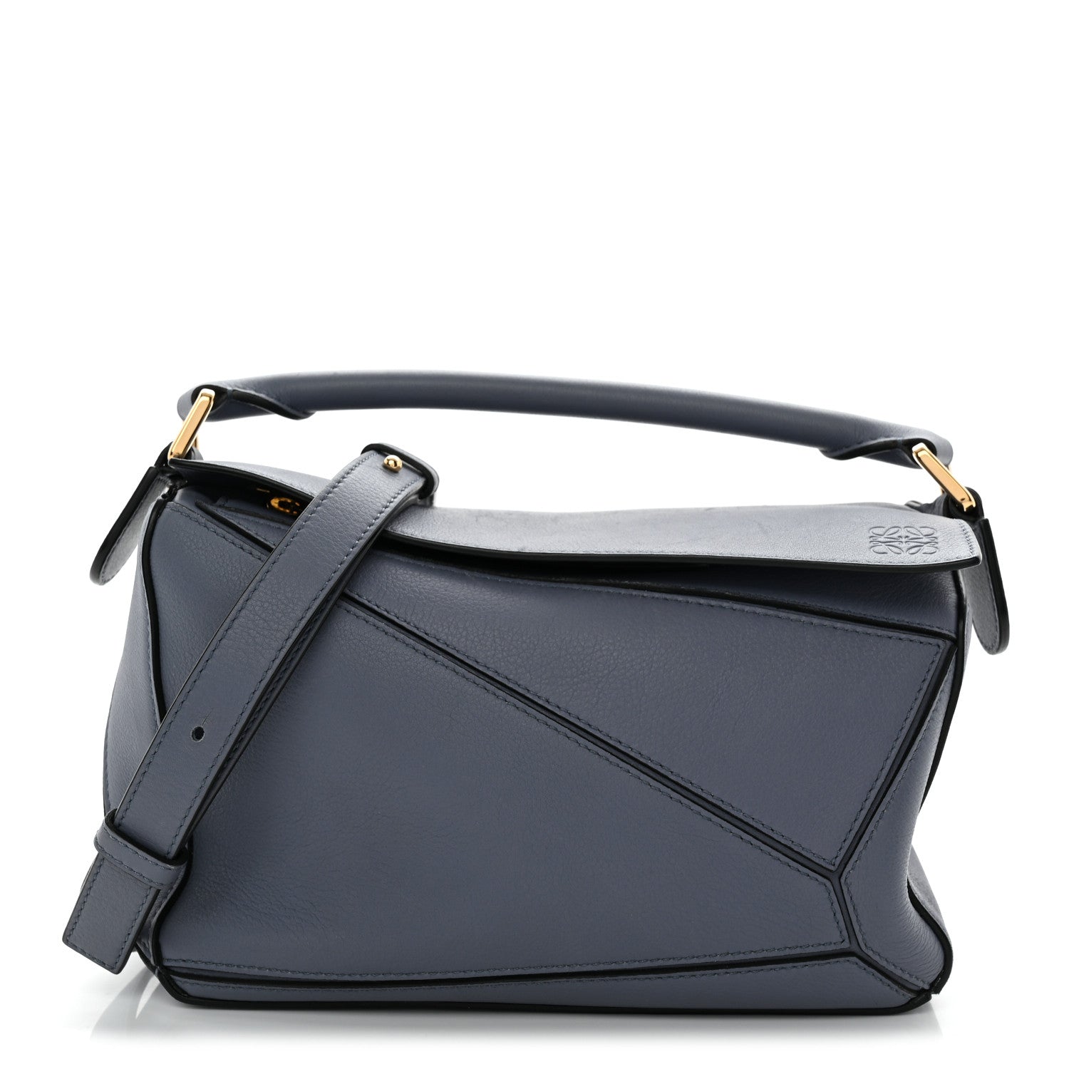 Calfskin Small Puzzle Bag Atlantic Blue