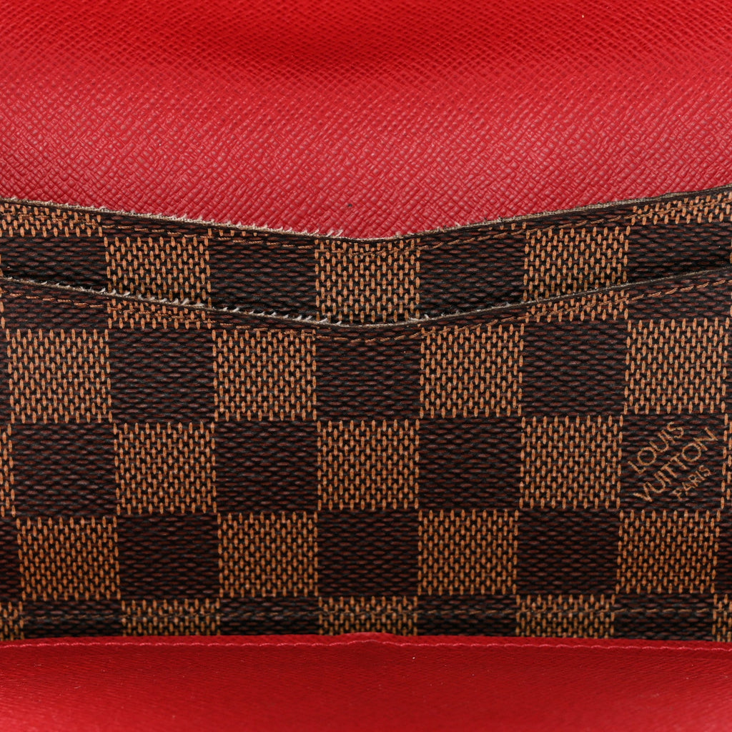 Damier Ebene Josephine Wallet Red