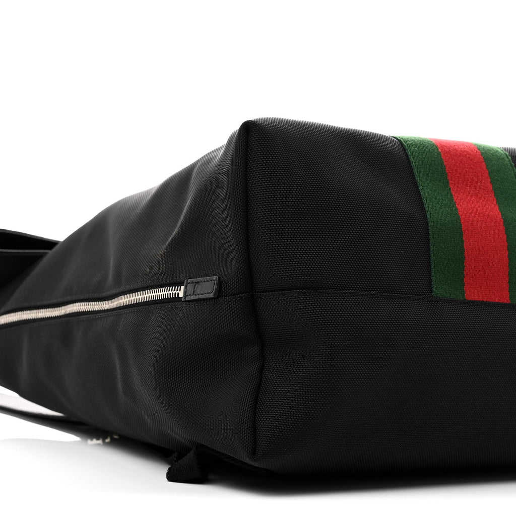 Techno Canvas Web Single Buckle Backpack Black