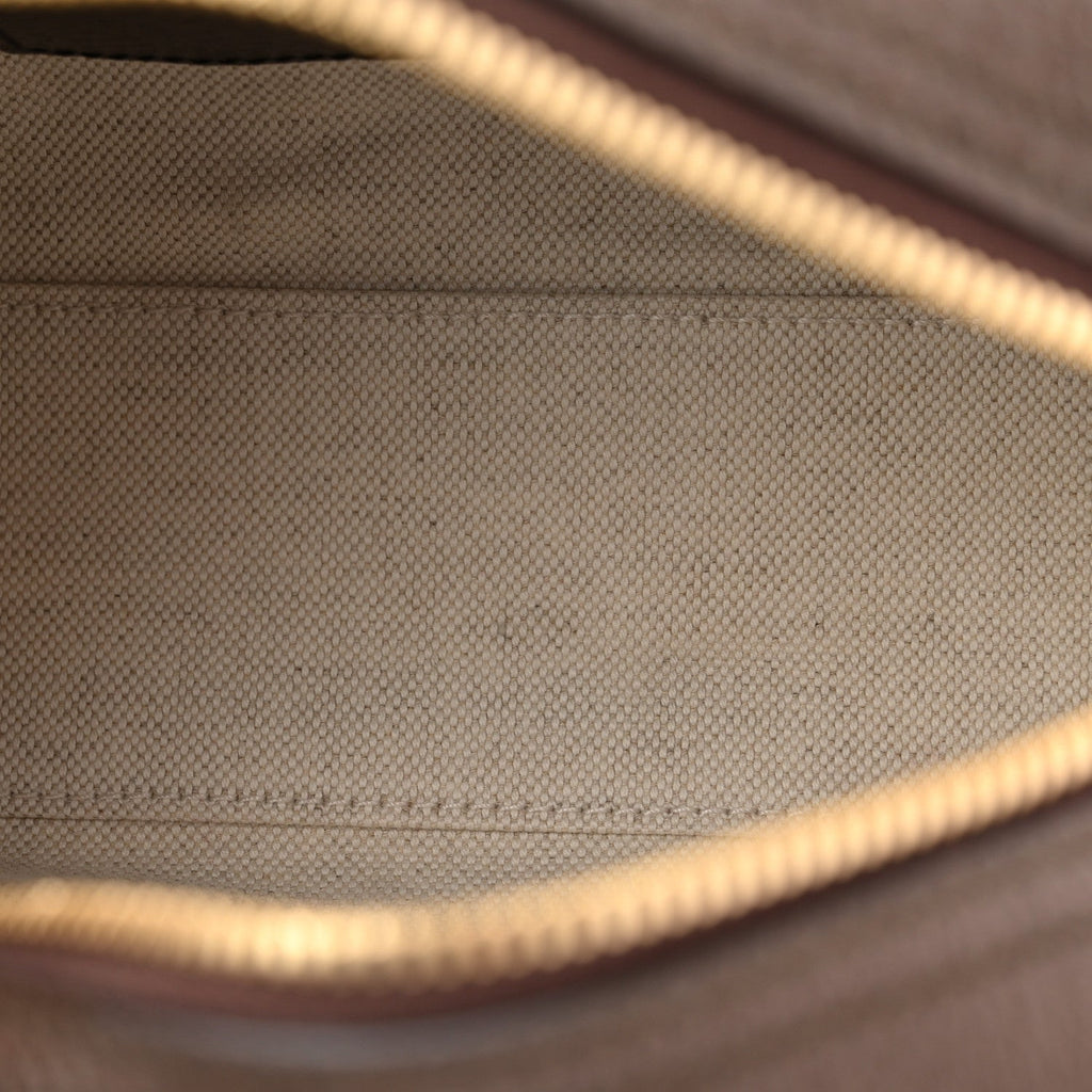 GG Supreme Monogram Textured Dollar Calfskin Web Mini Ophidia Top Handle Bowler Bag Beige Ebony New Acero