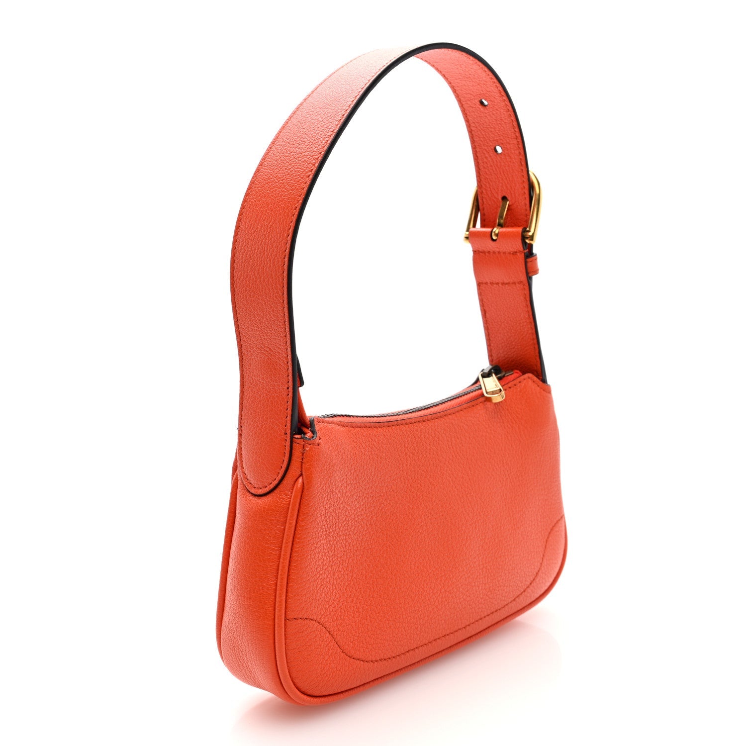 Goatskin Mini Aphrodite Shoulder Bag Orange