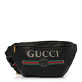 Grained Calfskin Small Logo Belt Bag Black