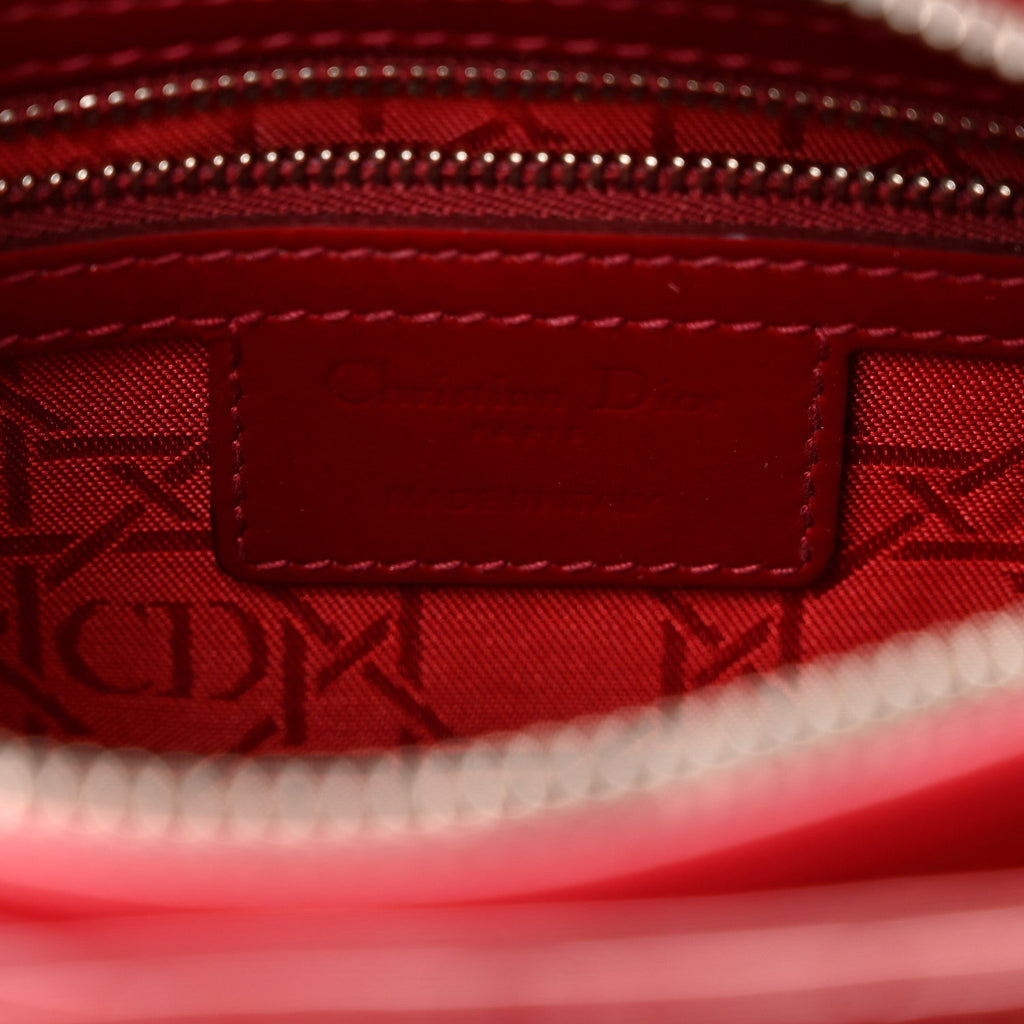 Patent Cannage Medium Lady Dior Red