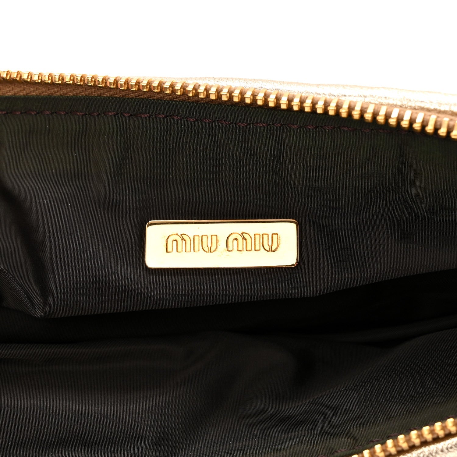 Metallic Nappa Plisse Long Clutch Gold