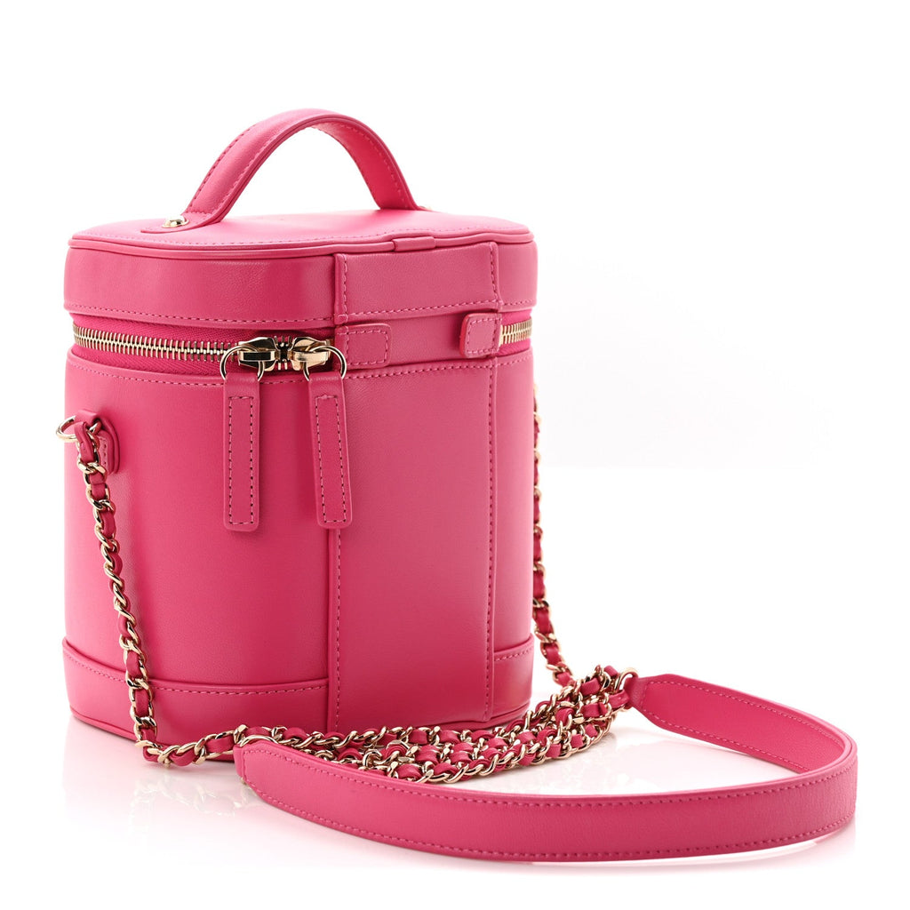 Lambskin Timeless Vanity Cosmetic Case Pink