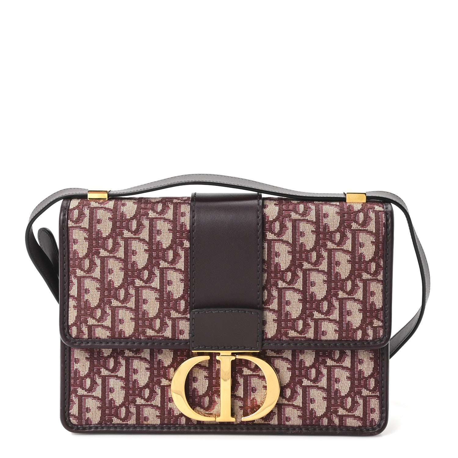 Oblique 30 Montaigne Flap Bag Burgundy