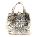Metallic Calfskin Macrocannage Small Toujours Vertical Tote Gold