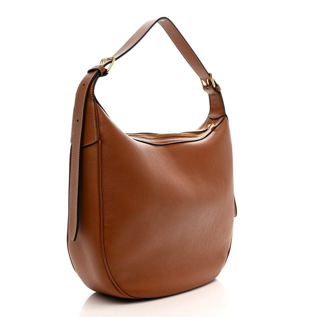 Supple Calfskin Medium Triomphe Heloise Shoulder Bag Tan