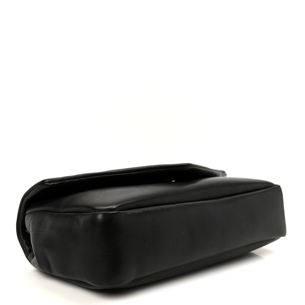 Plunged Lambskin Calypso Black