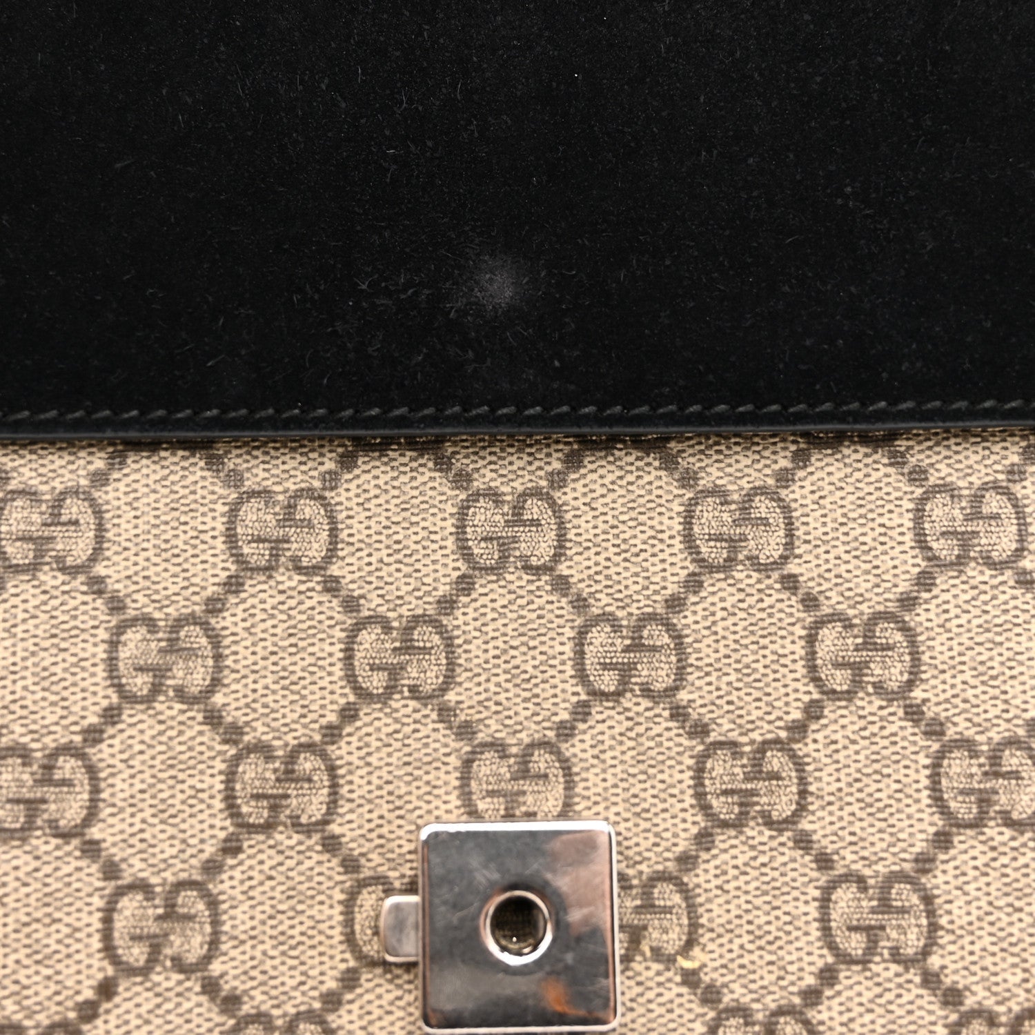 GG Supreme Monogram Medium Dionysus Shoulder Bag Black