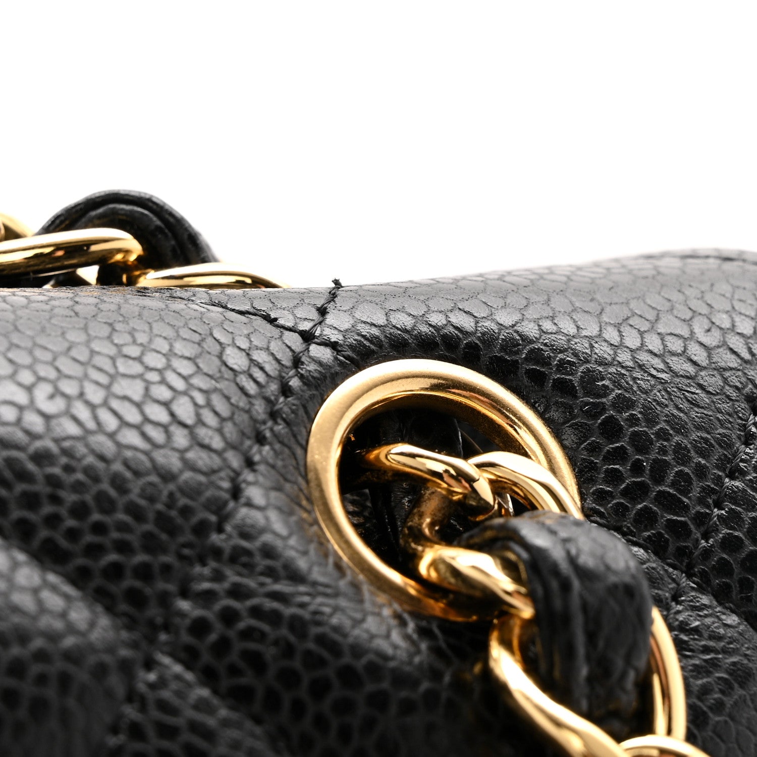 Caviar Quilted Maxi Double Flap Black