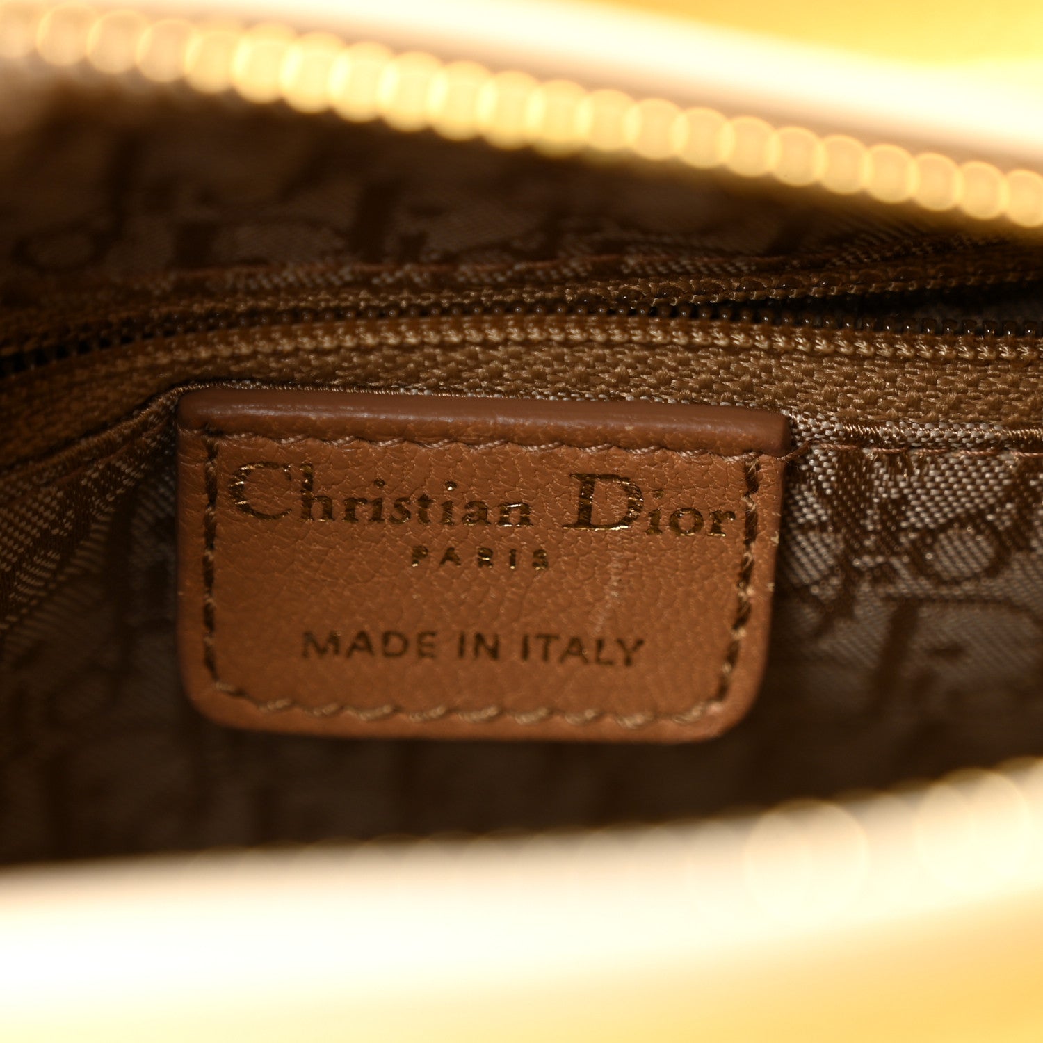 Patent Cannage Medium Lady Dior Beige
