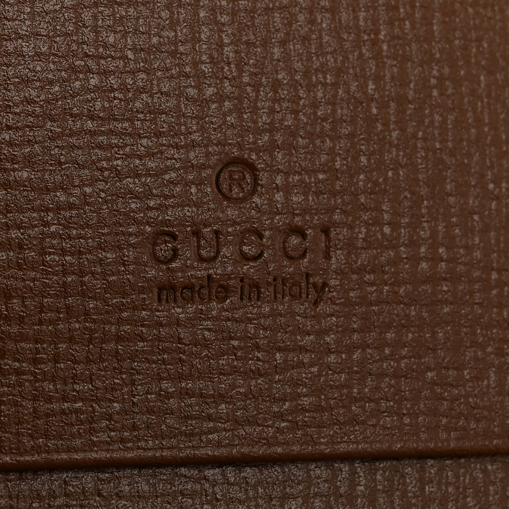GG Supreme Monogram Textured Calfskin Web Jackie 1961  Case Beige Ebony Brown Sugar