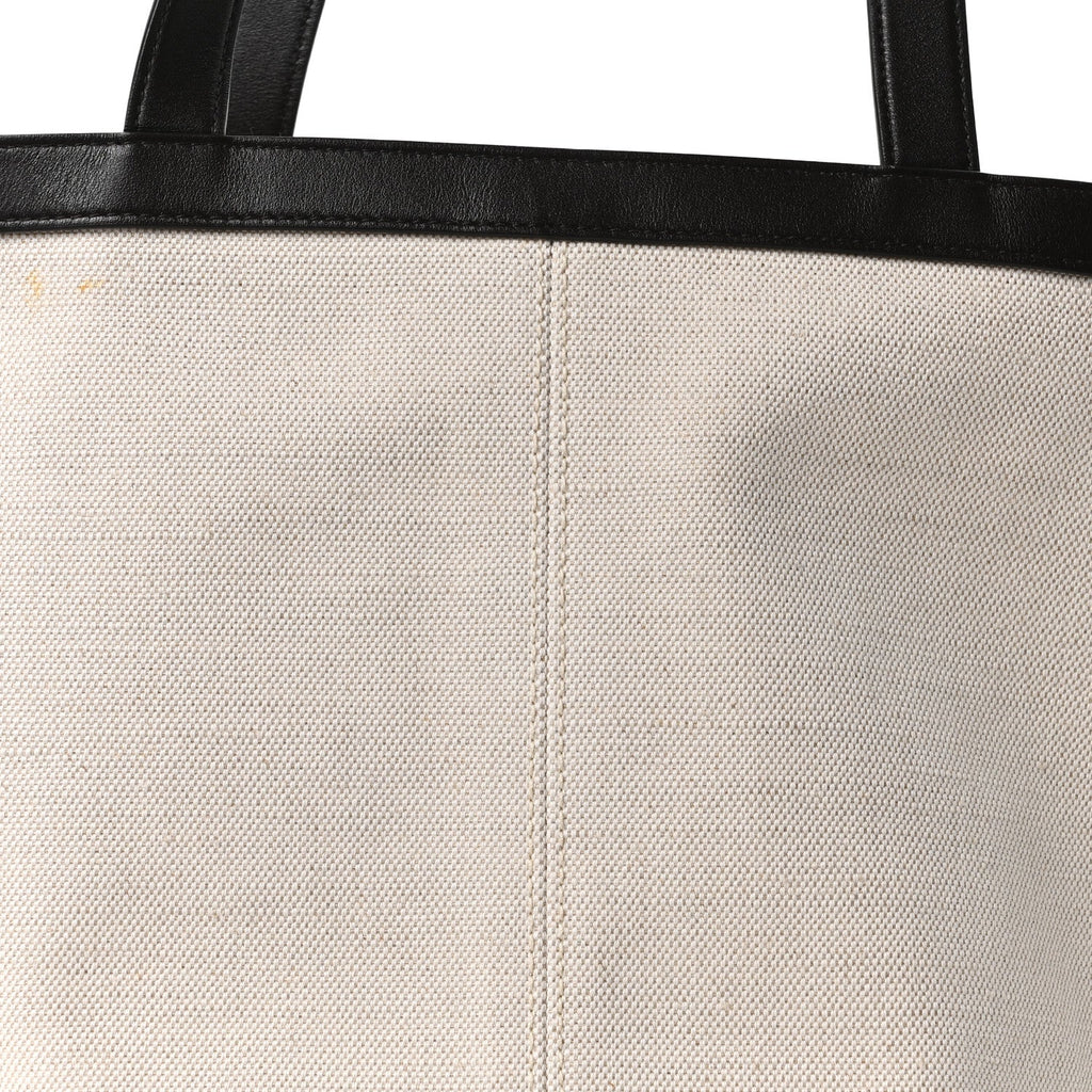 Canvas Mix Nappa Intrecciato Flip Flap Tote Natural Fondant