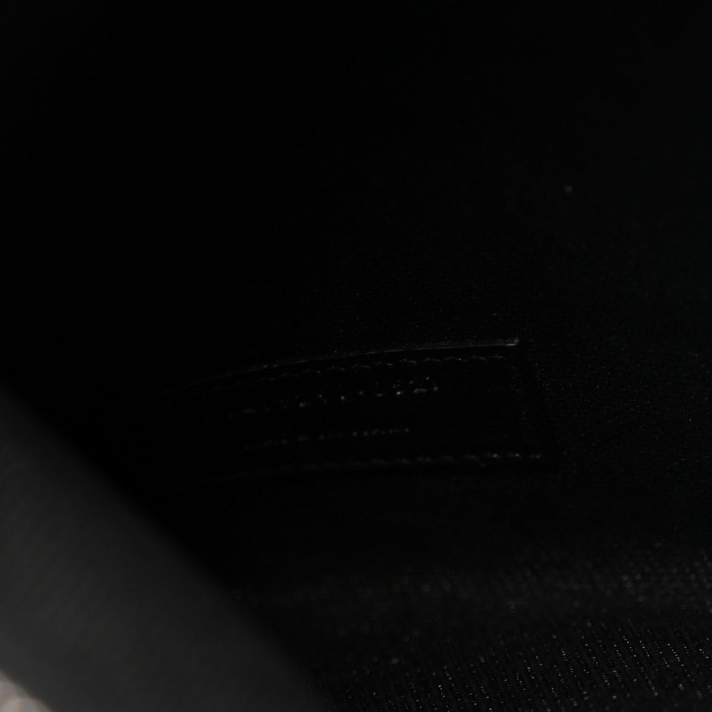 Linen Calfskin Rive Gauche Tote Black