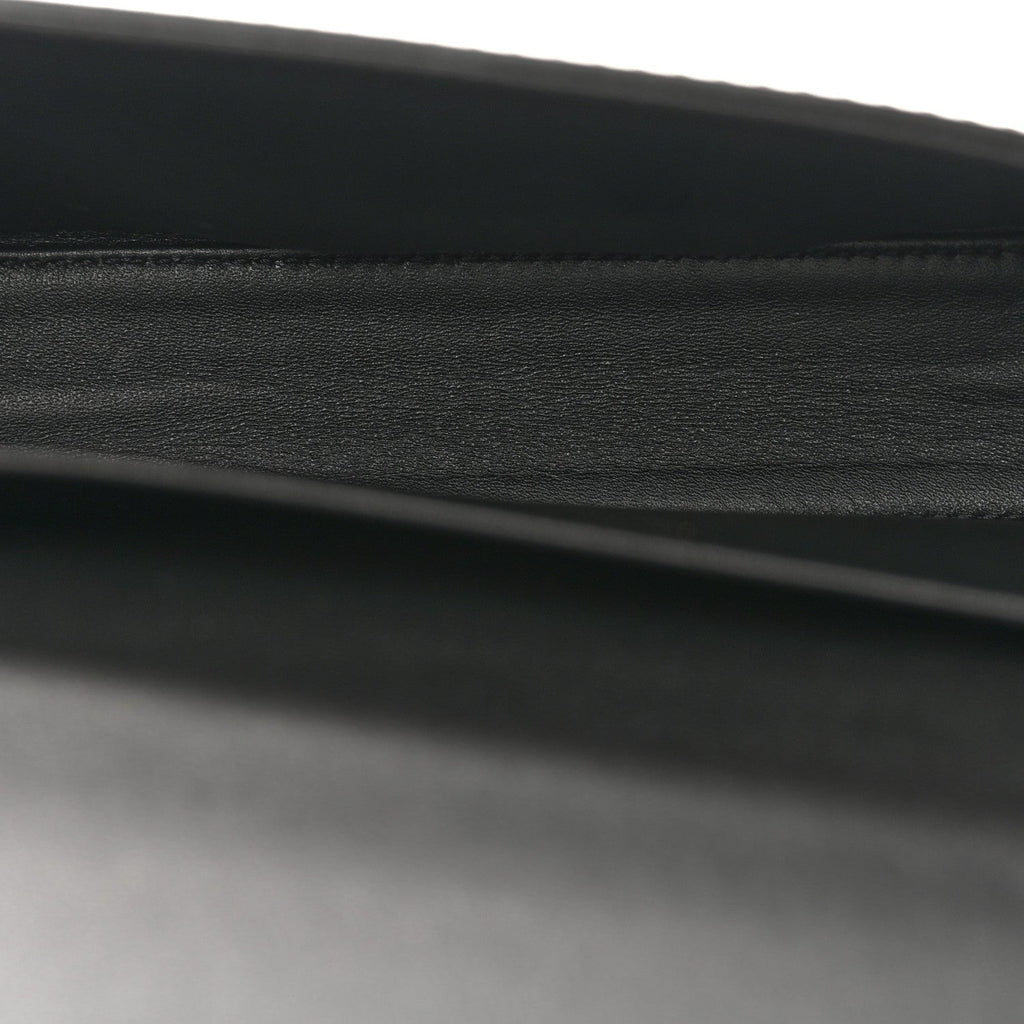 Shiny Calfskin Triomphe Chain Shoulder Bag Black