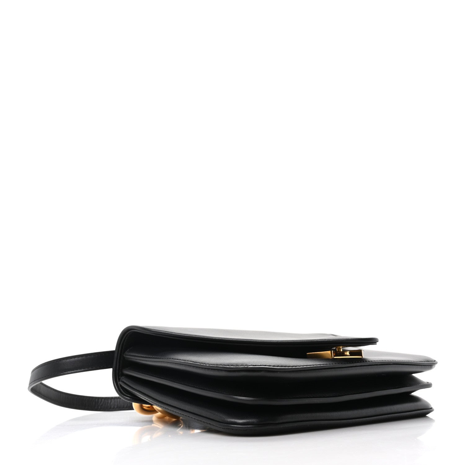 Calfskin Mount Envelope Bag Black