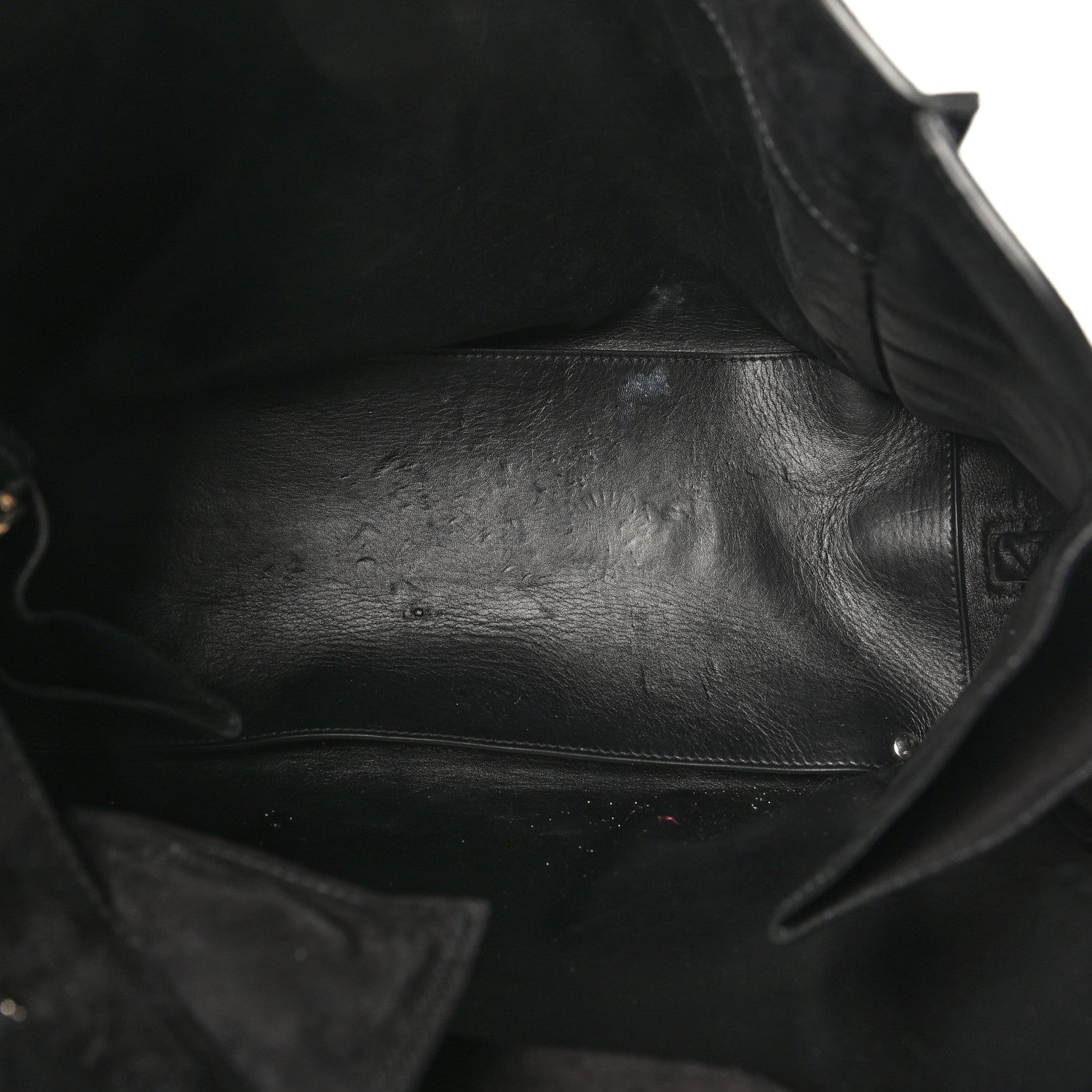 Daim Suede Plate Hardware Papier A6 Zip Around Tote Black