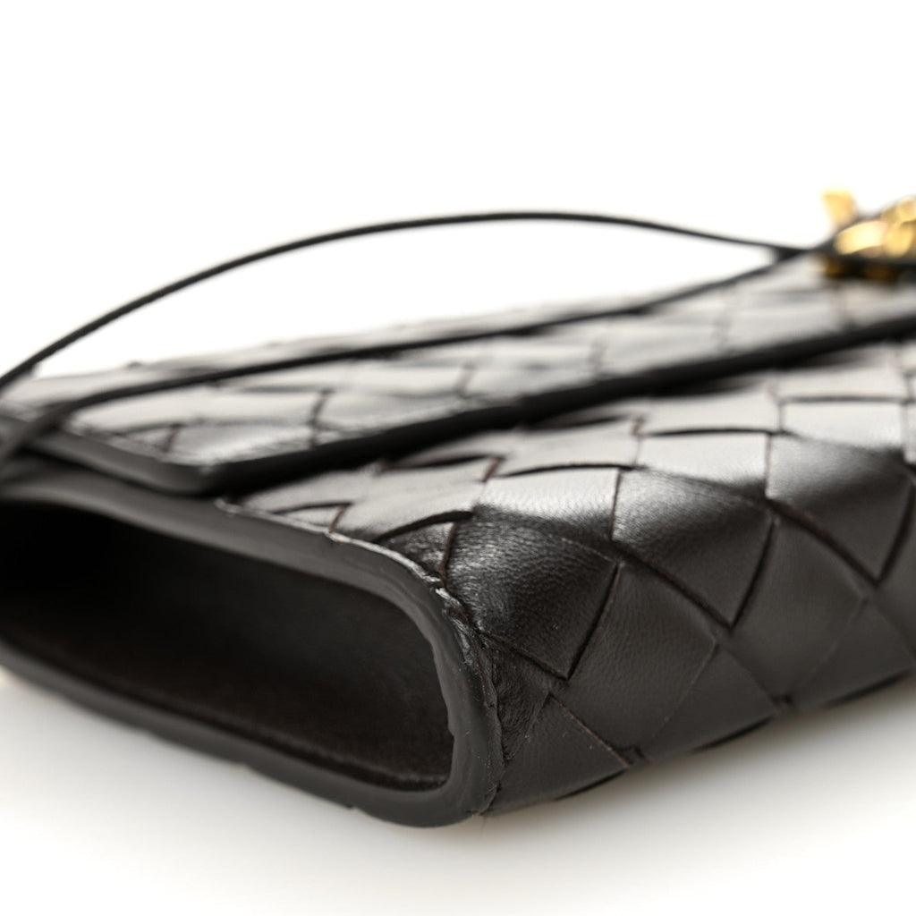 Nappa Intrecciato Long Andiamo Top Handle Clutch Fondant
