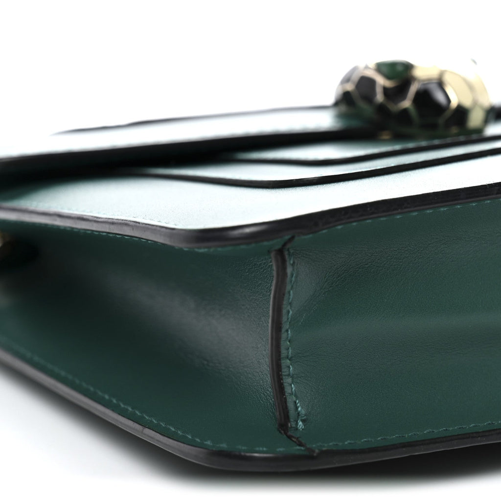 Calfskin Small Serpenti Forever Snake Strap Crossbody Bag Emerald Green