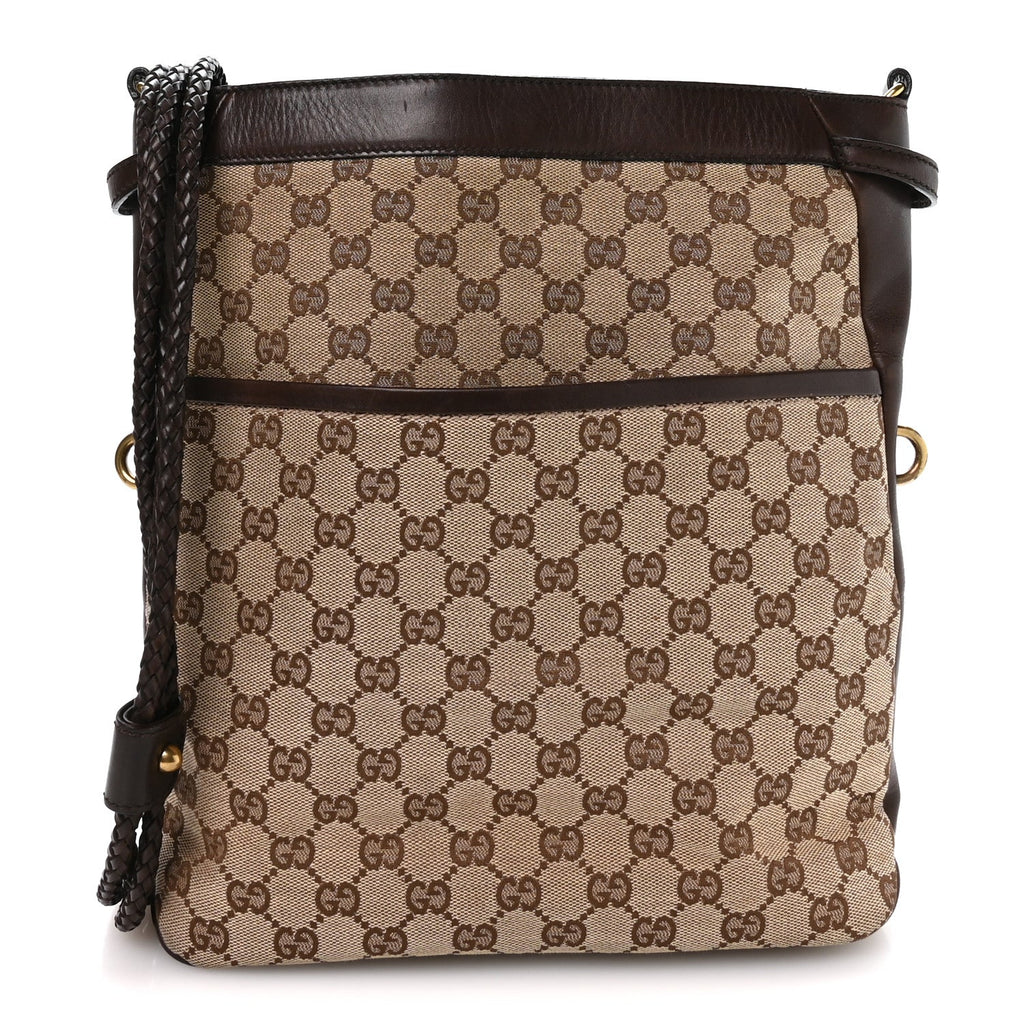 Monogram Braided Shoulder Bag Brown