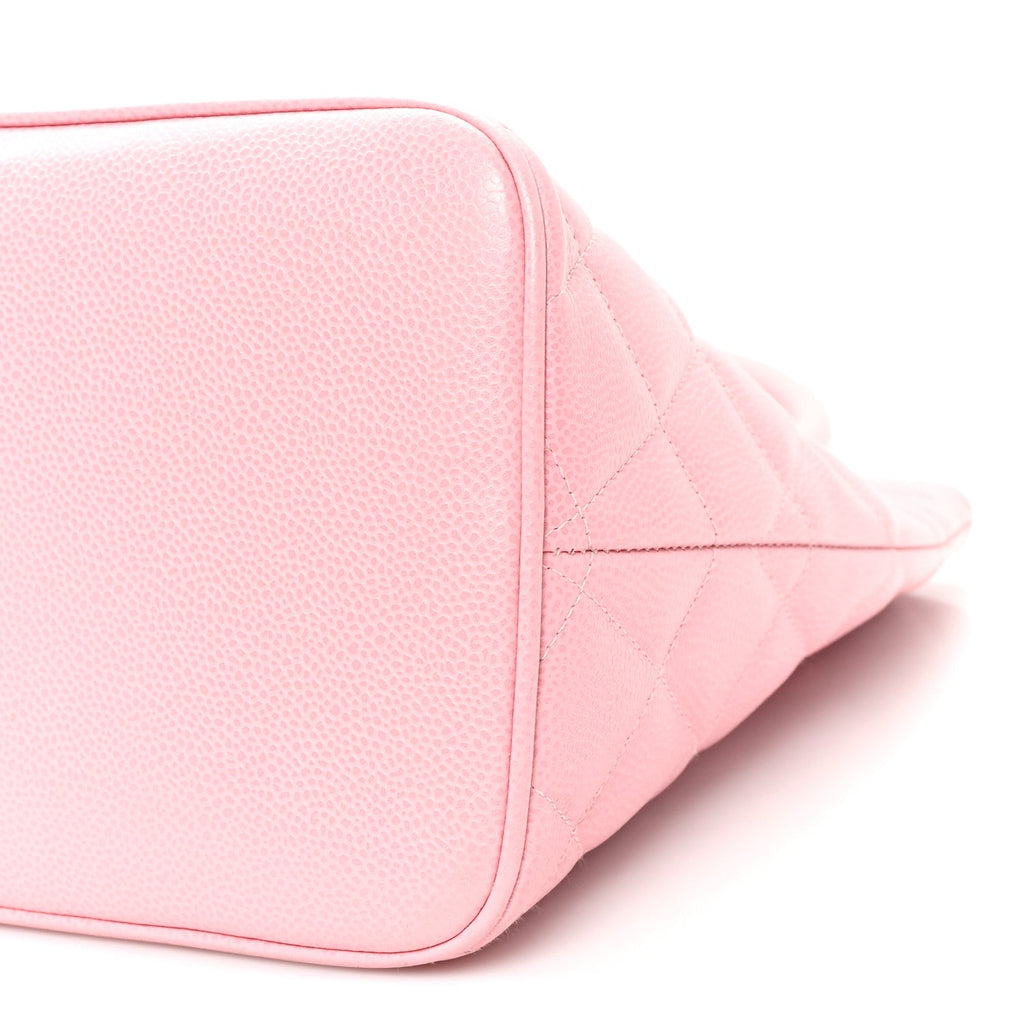 Caviar Quilted Medallion Tote Light Pink