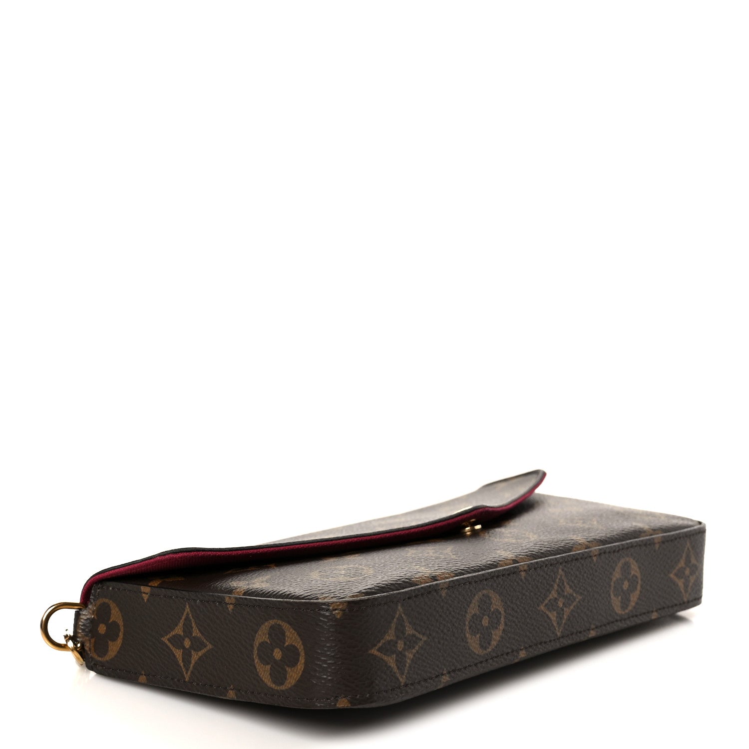 Monogram Pochette Felicie Chain Wallet Fuchsia