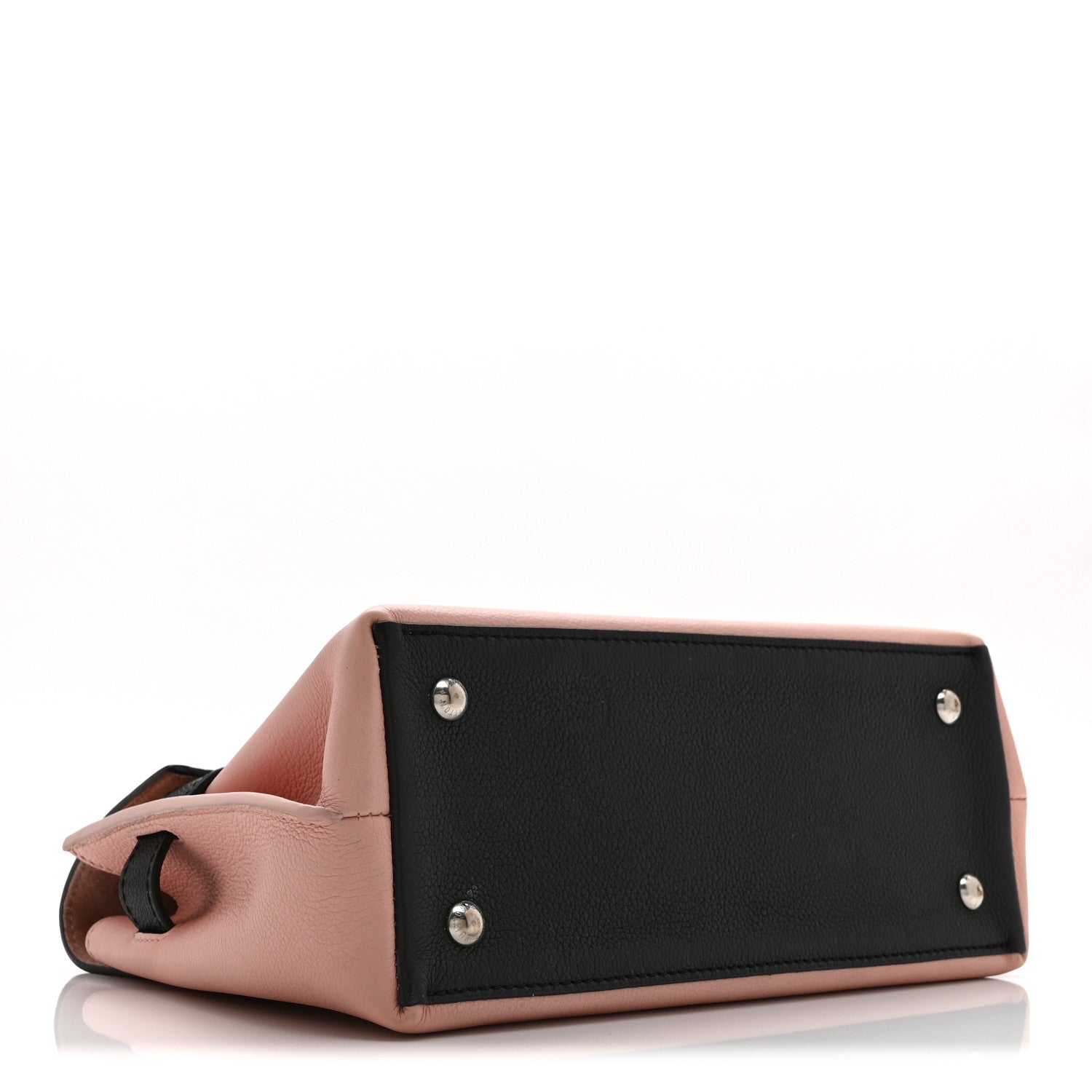 Soft Calfskin Embroidered Lockme Ever BB Rose Pink Snow White Black