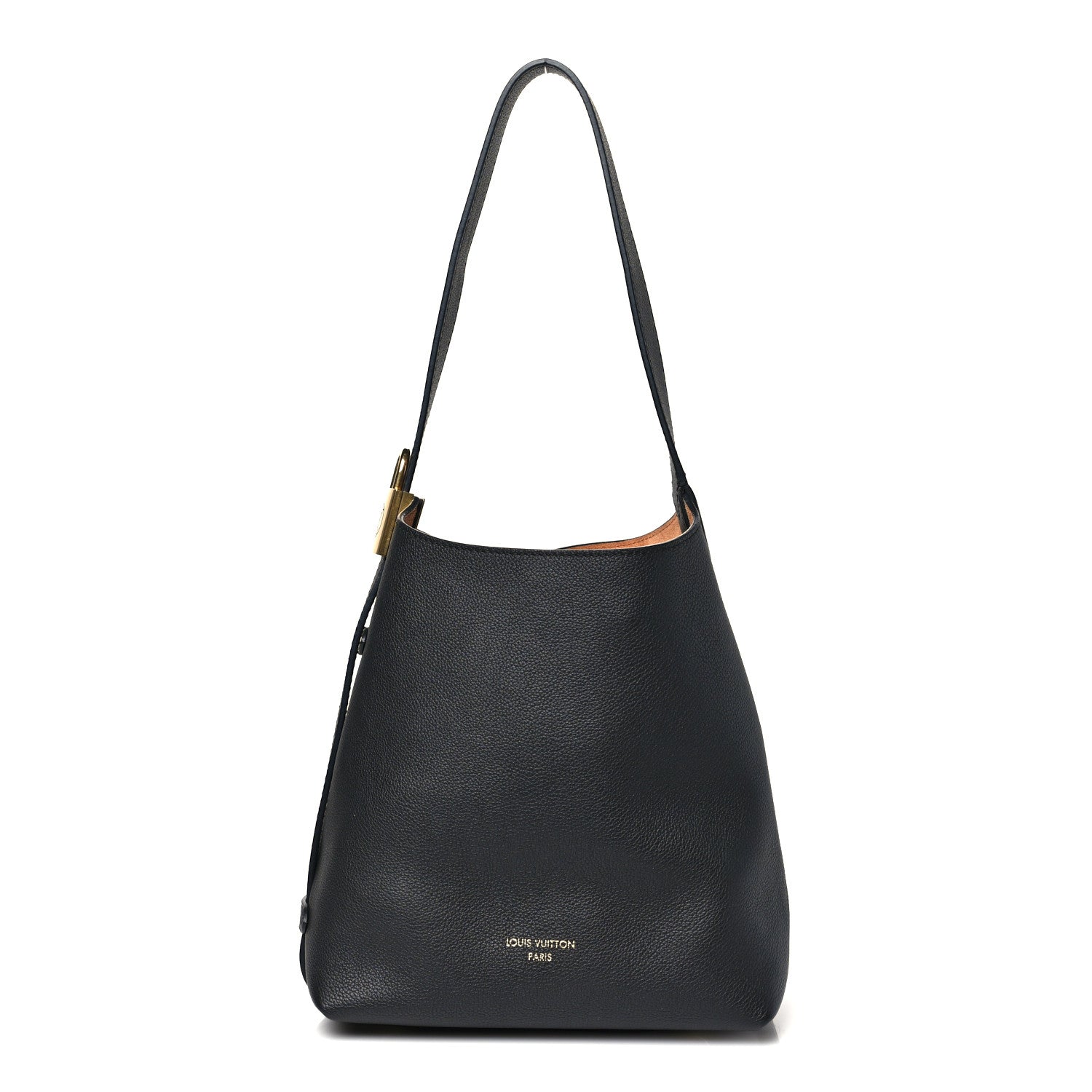 Grained Calfskin Low Key Hobo PM Black