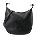 Supple Calfskin Cuir Triomphe Small Heloise Shoulder Bag Black