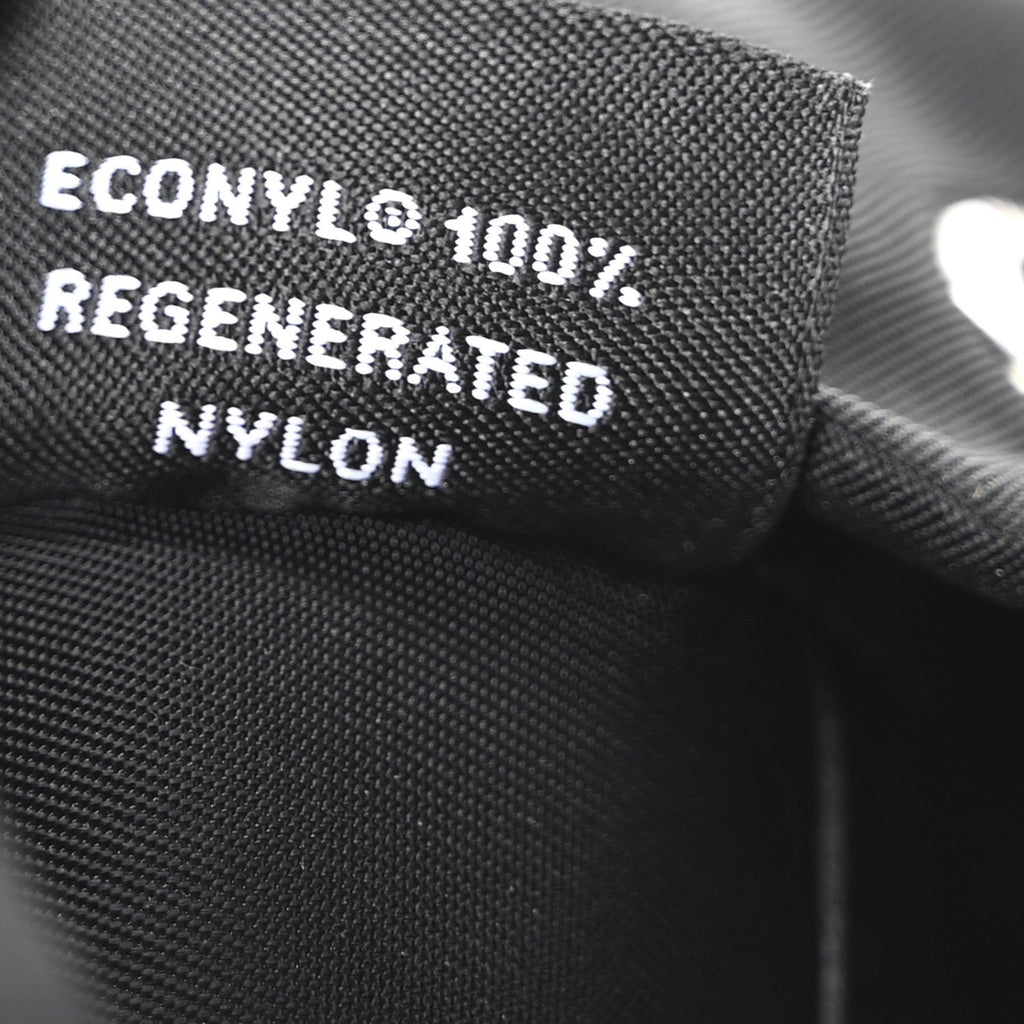 Nylon Brushed Calfskin Mini Sling Backpack  Black