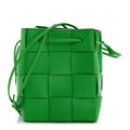 Nappa Maxi Intrecciato Small Cassette Bucket Bag Parakeet