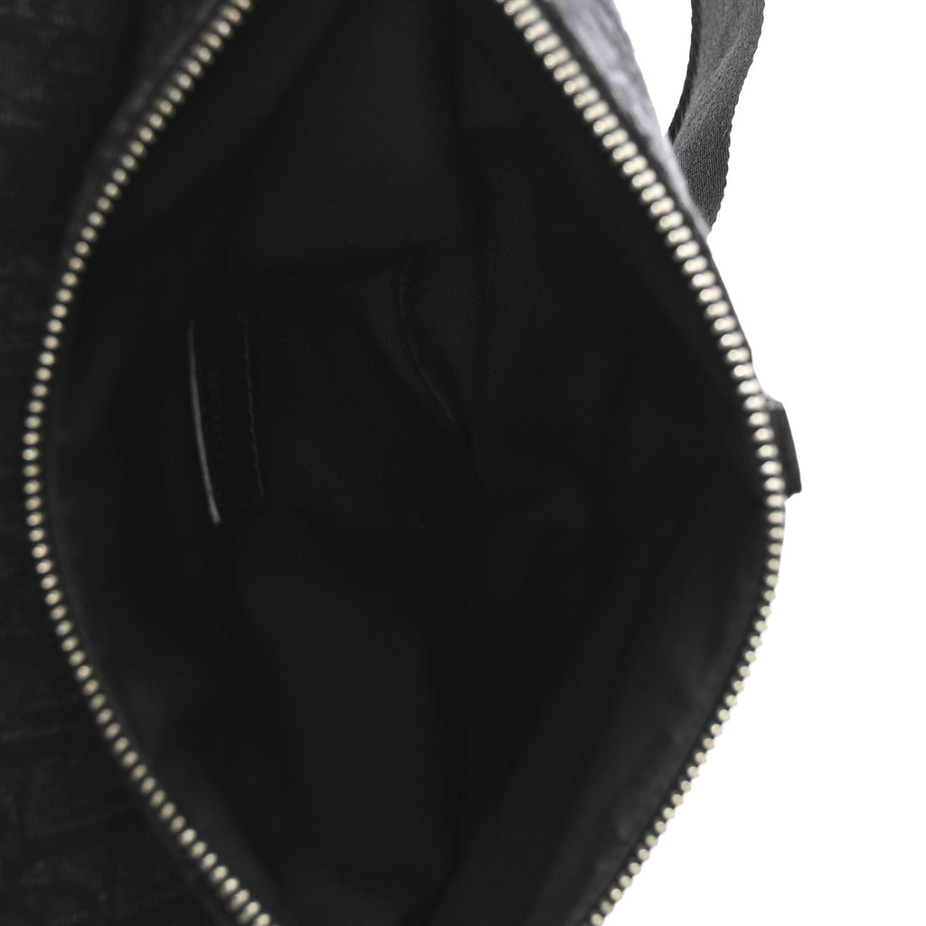 Oblique Mens Saddle Bag Black Blue