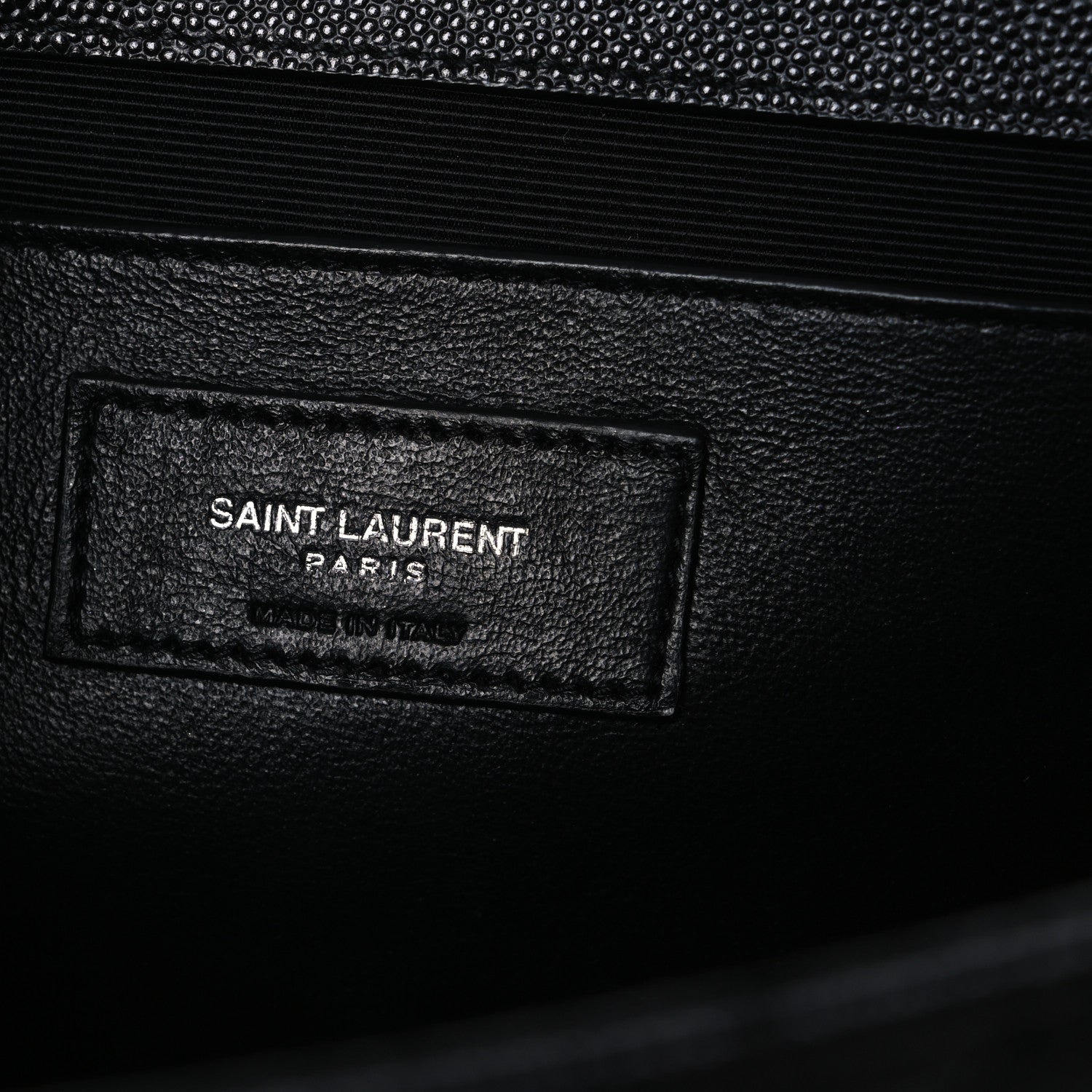 Grain De Poudre Textured Mixed Matelasse Triquilt Medium Monogram Satchel Black