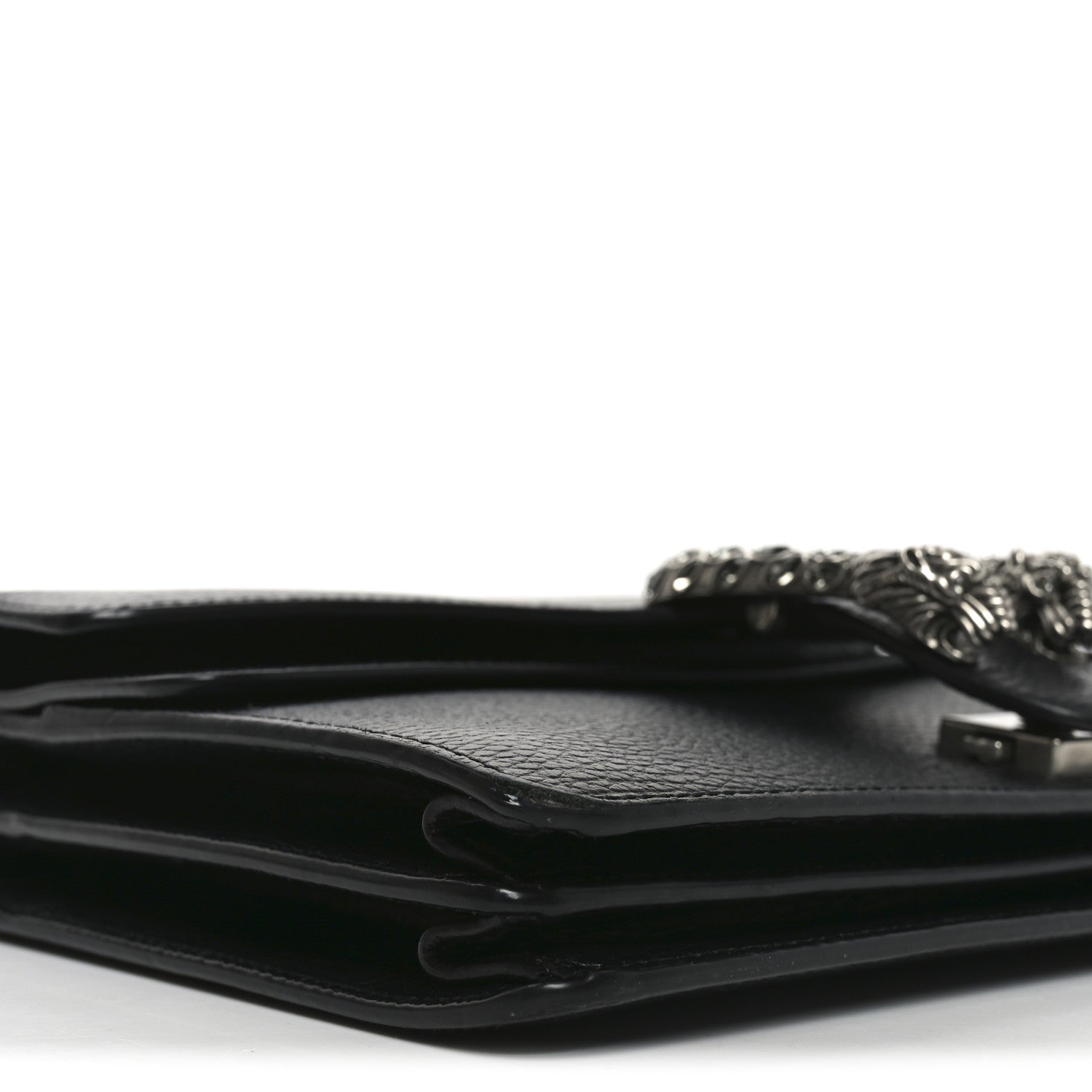 Pebbled Calfskin Small Dionysus Shoulder Bag Black